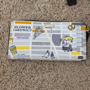 Kate Spade White and Yellow Graphic Wallet